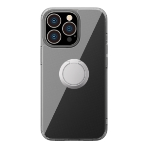 PGA iPhone 13 Pro用 リング付 抗菌ハイブリッドケース シルバー  PG-21NPT07SV 画像4