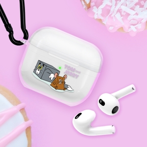 PGA AirPods 第3世代用 抗菌ソフトケース [トムとジェリー/ファニーアート]  PG-WAP3TP01TAJ 画像3