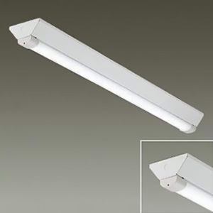DAIKO LED長形ベースライト 40形 軒下用・防雨形 直付形 幅150mm 2000lmクラス FLR40形×1灯相当 非調光 電球色  LZW-93072XW+LZA-93077Y