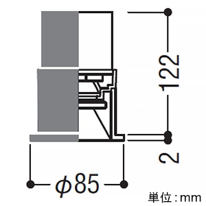 コイズミ照明 LEDベースダウンライト グレアレス 600lmクラス JR12V50W相当 埋込穴φ75mm 調光調色 電球色～昼白色 鏡面コーン・白色枠 電源別売  XD257519WX 画像2