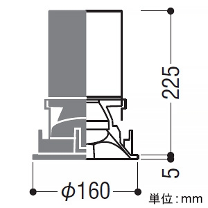 コイズミ照明 LEDウォールウォッシャーダウンライト 3000・3500・4500lmクラス HID70～100W・FHT42W×2～42W×3相当 埋込穴φ150mm 配光角50° 電球色 電源別売  XD301520WL 画像2