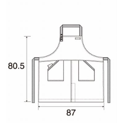 アイトス 胸当てエプロン【コードレーン配色】ブラック  AZ8651010 画像2