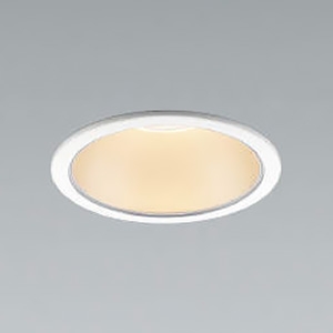 コイズミ照明 LEDベースダウンライト M形 600lmクラス 白熱球60W相当 埋込穴φ100mm 配光角50° 非調光 白色 シルバーコーン・白色枠  AD53404