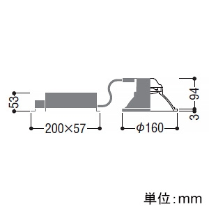 コイズミ照明 LEDベースダウンライト M形 2500lmクラス FHT32W×2相当 埋込穴φ150mm 配光角55° 非調光 電球色 シルバーコーン・白色枠  AD52901 画像2