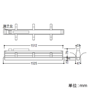 コイズミ照明 LED一体型ベースライト 《ソリッドシームレススリム》 半埋込型 高気密SB形 L1500mm 散光配光 調光調色 電球色～昼白色 マットブラック  AD53856 画像2