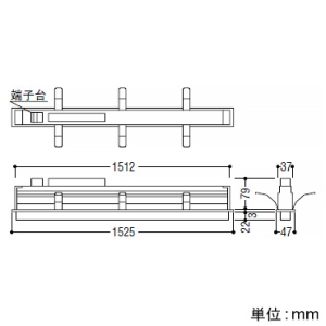 コイズミ照明 LED一体型ベースライト 《ソリッドシームレススリム》 半埋込型 高気密SB形 L1500mm 散光配光 調光 電球色 マットブラック  AD53860 画像2