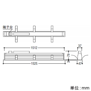 コイズミ照明 LED一体型ベースライト 《スリットシームレススリム》 埋込型 高気密SB形 L1500mm 散光配光 調光 昼白色 マットブラック  AD53852 画像2