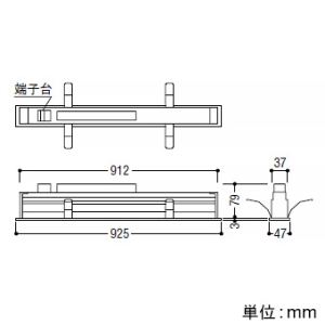 コイズミ照明 LED一体型ベースライト 《スリットシームレススリム》 埋込型 高気密SB形 L900mm 散光配光 調光 昼白色 マットブラック  AD53854 画像2