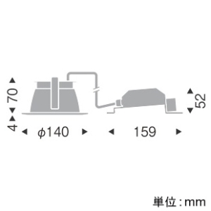 遠藤照明 LEDベースダウンライト 一般型 高気密SB形 1000TYPE FHT32W・白熱球100W相当 埋込穴φ125mm 拡散配光 調光調色 昼光色～電球色 白コーン  EFD8949W 画像2