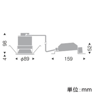 遠藤照明 LEDユニバーサルダウンライト 高気密SB形 400TYPE EFD13W・白熱球60W相当 埋込穴φ75mm 広角配光 調光調色 昼光色～電球色 鏡面コーン・黒枠  EFD8976B 画像2