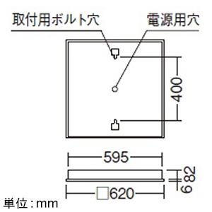 遠藤照明 LEDスクエアベースライト 埋込型 600シリーズ 11000lmタイプ FHP45W×3相当 調光調色 昼光色～電球色  EFK1028W 画像2