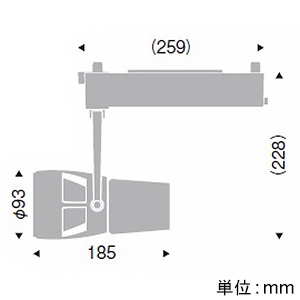 遠藤照明 LEDスポットライト プラグタイプ D300タイプ CDM-T70W相当 超広角配光 無線調光 ナチュラルホワイト(4200K) 黒  EFS5378B 画像2