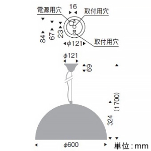 遠藤照明 LEDペンダントライト フレンジタイプ 白熱球50W形×1相当 調光対応 E26口金 ランプ別売 黒  ERP7343BB 画像2