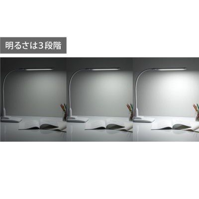 YAZAWA(ヤザワ) LED2灯クランプスタンドライト調光機能付き  SDCCL13D01WH 画像6