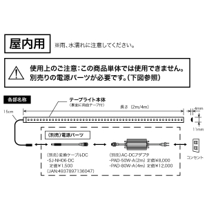 ジェフコム LEDテープライト  STM-TN01-02B 画像3