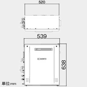 ノーリツ ガスふろ給湯器 《エコジョーズ》 設置フリー形 24号給湯タイプ スタンダードタイプ 据置形 PRO-TECメカ搭載 戸建住宅向け 給水・給湯接続R3/4(20A) ガス種LPG  GT-C2462ARXBL20ALPG 画像3