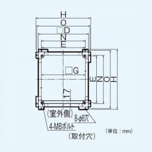 パナソニック 【限定特価】一般・台所・事務所・居室用換気扇 専用部材 スライド取付枠 25cm用 コンクリート住宅 FD付屋外フード取付用  FY-KDS25 画像3