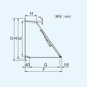 パナソニック 一般・台所・事務所・居室用換気扇 専用部材 屋外フード 20cm用 ステンレス製 防火ダンパー付  FY-HDXA20 画像3