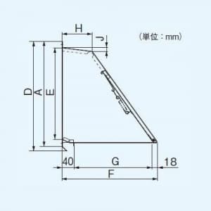 パナソニック 一般・台所・事務所・居室用換気扇 専用部材 屋外フード 20cm用 鋼板製 防火ダンパー付  FY-HDSA20 画像3