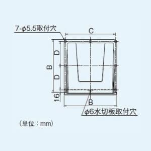 パナソニック 一般・台所・事務所・居室用換気扇 専用部材 屋外フード 20cm用 樹脂製  FY-20HDP2 画像2