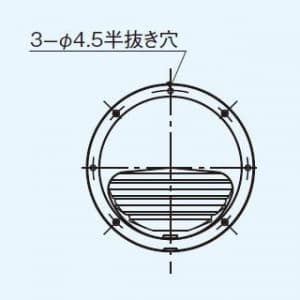 パナソニック 丸形パイプフード ステンレス製 ガラリ付 φ200用  FY-MCX081 画像2