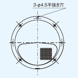 パナソニック 丸形パイプフード ステンレス製 防虫網付 φ75用  FY-MNX031 画像2