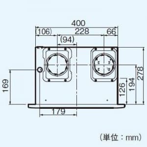 パナソニック 気調・熱交換形換気扇 天井埋込形 標準形 急速換気付 ルーバー別売タイプ  FY-16ZBS3 画像2