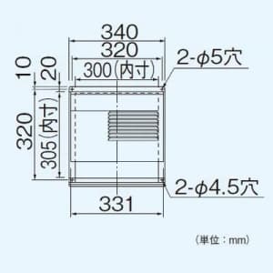 パナソニック 気調・熱交換形換気扇 専用部材 屋外フード 鋼板製 FY-14ZT、ZLシリーズ用  FY-HTS14 画像2