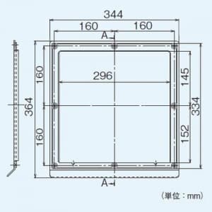 パナソニック 気調・熱交換形換気扇 専用部材 壁面埋込形用シール枠 樹脂製 FY-14ZT、ZLシリーズ用  FY-KMP14 画像2