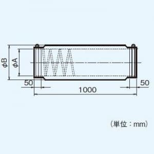 パナソニック システム部材 システム換気部材 消音ダクト φ100×L1m  FY-PS042 画像2