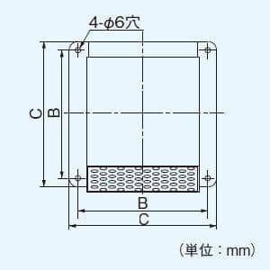 パナソニック パイプフード アルミ製 防鳥網付 φ100用  FY-HDA04 画像2