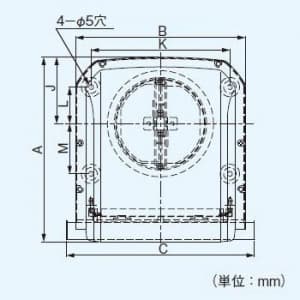 パナソニック 深形パイプフード アルミ製 ガラリ付 防火ダンパー付 温度ヒューズ72℃ φ100用 ブラック  FY-MFAA043-K 画像2