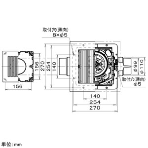 パナソニック 天井埋込形換気扇 ルーバーセットタイプ 2室用 埋込寸法□240mm パイプ径φ100mm 風圧式高気密シャッター付  FY-24CPS8 画像3