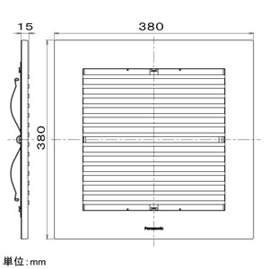 パナソニック 専用ルーバー 32タイプ用 天井埋込形換気扇用 角形・格子タイプ クリスタルシルバー  FY-32L86 画像2