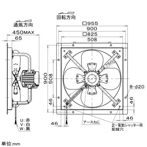 パナソニック 【受注生産品】有圧換気扇 75cmタイプ 大風量形 排気仕様  FY-75KTU4 画像2