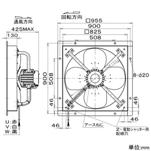 パナソニック 【受注生産品】有圧換気扇 75cmタイプ 大風量形 給気仕様  FY-75KTUS4 画像2