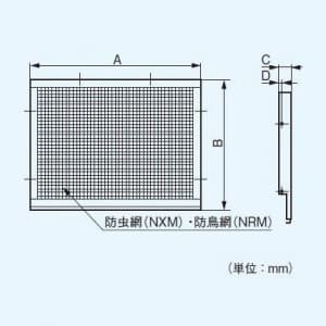 パナソニック 有圧換気扇 専用部材 屋外フード用着脱防虫網 20cm用 ステンレス製  FY-NXM203 画像2