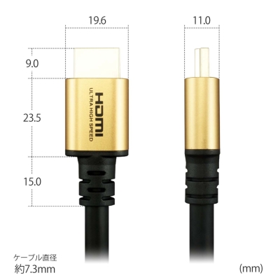 YAZAWA(ヤザワ) HDMIケーブルVer2.1 2m  HD2120GD 画像3