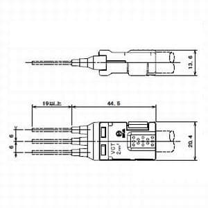 明工社 絶縁カバー付3心棒状形圧着端子 2m 用 /20セット  MZ6686 画像2