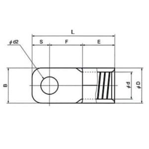 (N)ニチフ 低圧開閉器用 裸圧着端子 (CB形) 1個入り  CB38-5S 画像2