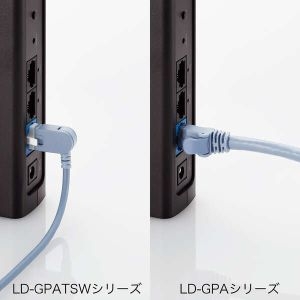 ELECOM スイングコネクタLANケーブル(Cat6A準拠)  LD-GPATSW/BU100 画像3