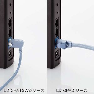 ELECOM スイングコネクタLANケーブル(Cat6A準拠)  LD-GPATSW/BU20 画像3