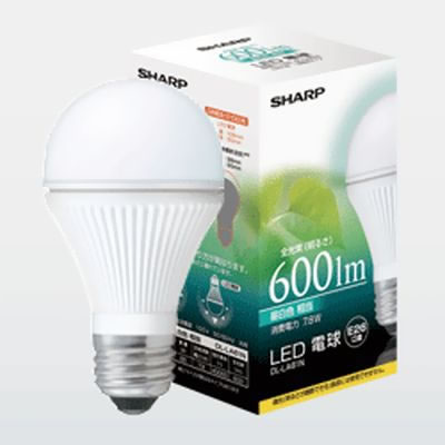 シャープ 【生産終了】【超特価!】電球形LEDランプ E26口金 昼白色 7.8W 12個セット DLLA61N-12SET