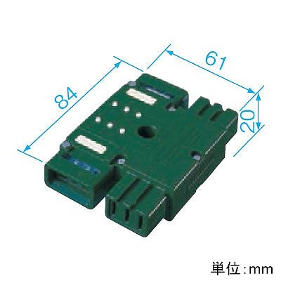 パナソニック ハーネスジョイントボックス 3心 ハーネス2分岐 送り付 20A 125V グリーン  WJ5293G 画像2