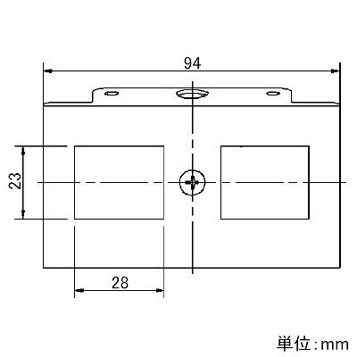 パナソニック インナーコンセント器具ブロック 電話・情報用取付枠 2コ用  NE30091K 画像3