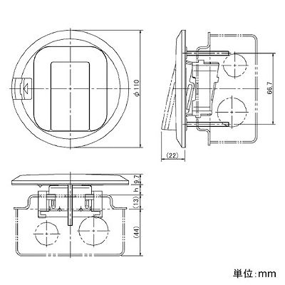 パナソニック フロアコン ブランク テレビ用 取付金具付  DU7129 画像2