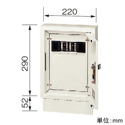 パナソニック 壁面直付/埋込兼用型 電力用接続ボックス 端子台・漏電ブレーカ付 電力線 3芯2条用 2回路  NE02322 画像2