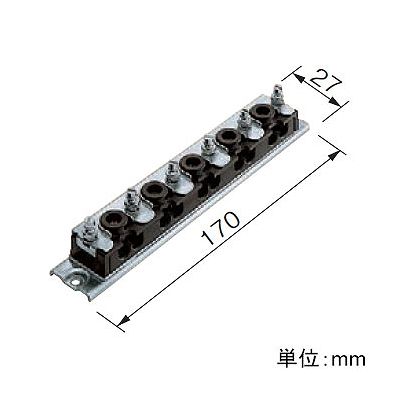 パナソニック 電力用端子台 5芯ケーブル用 2回路 30A 300V  NE24750 画像2