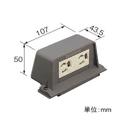 パナソニック F型フロアコンセント 接地2P抜け止めダブルコンセント 15A 125V  NE23132 画像2