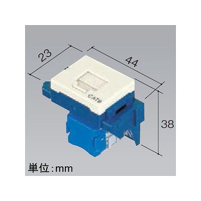 パナソニック 埋込型情報モジュラジャック CAT6 ミルキーホワイト  NR3170 画像2